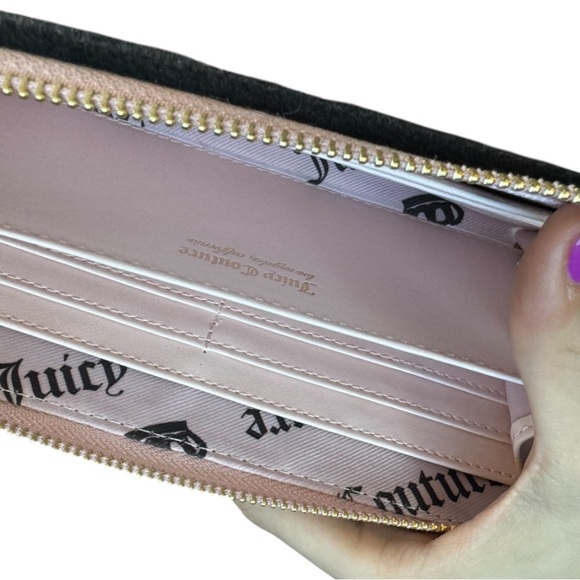 Juicy Couture Black and Pink Embroidered Wallet - Picture 2 of 3